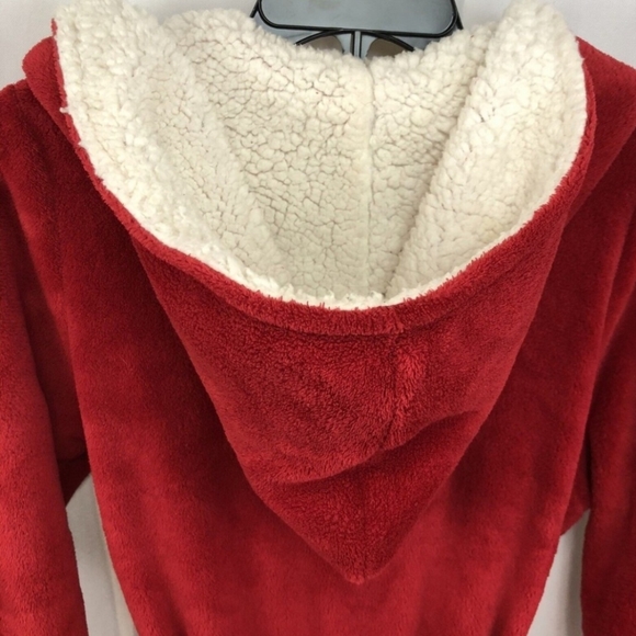 Victoria Secret Plush Hooded Sherpa Robe with Pockets - Picture 9 of 9